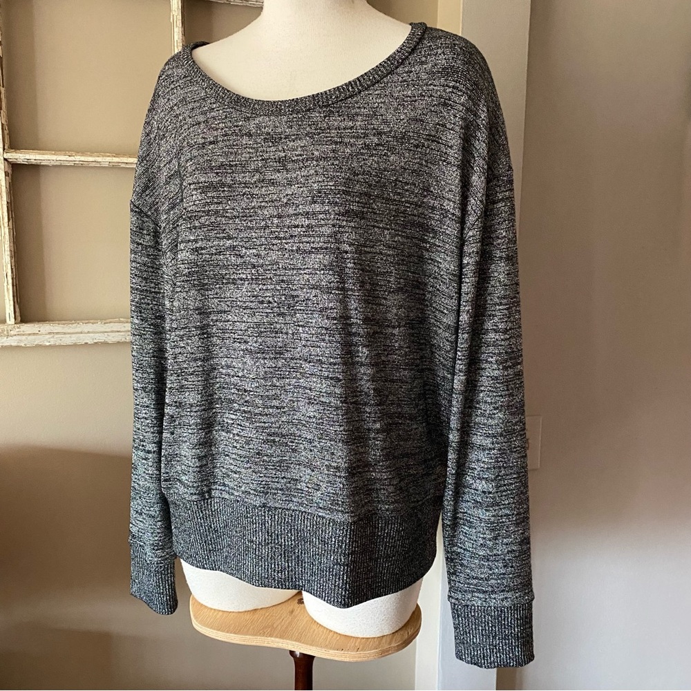 New Metallic silver Gap women’s sweater.